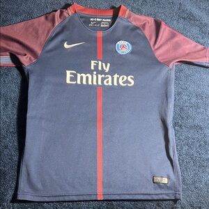 Nike Kids PSG Navy and Burgundy Jersey